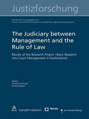 cover image of The Judiciary between Management and the Rule of Law